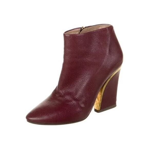 Chloé Leather Heeled Boots - 40 - Picture 2 of 5
